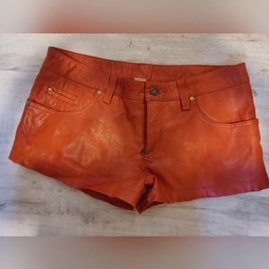 Free People Faux Leather Shorts